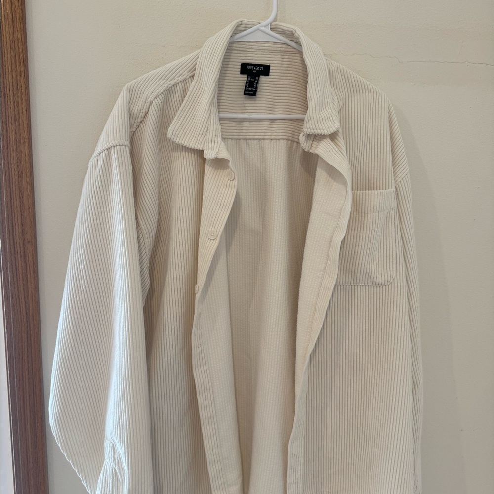 Forever 21 Men's XL Light Cream Shirt Jacket